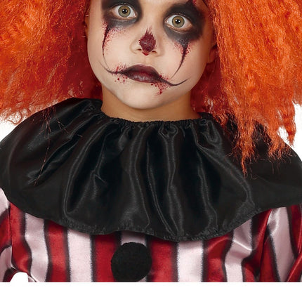 Halloween Kostüm Kind Clown Rot/Weiß
