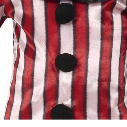 Halloween Kostüm Kind Clown Rot/Weiß
