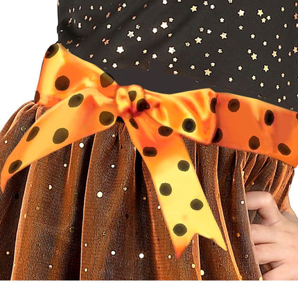 Hexe Halloween Kostüm Mädchen Orange