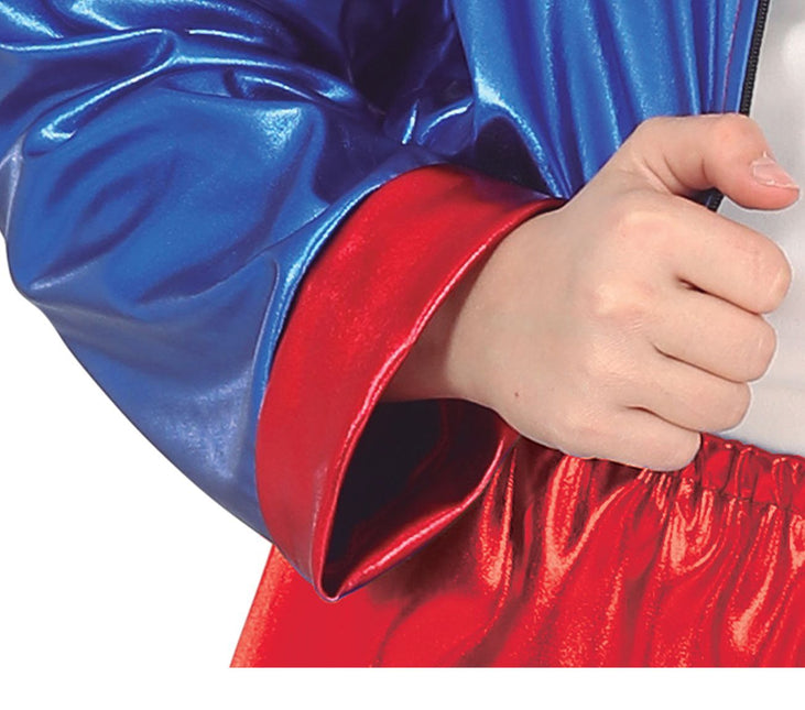 Harley Quinn Halloween Kostüm Mädchen Rot Blau