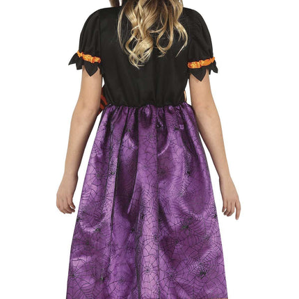 Hexe Halloween Kostüm Mädchen Lila Schwarz
