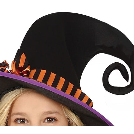 Hexe Halloween Kostüm Mädchen Lila Schwarz