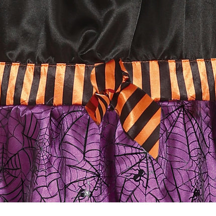 Hexe Halloween Kostüm Mädchen Lila Schwarz