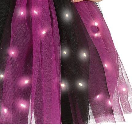 Hexe Halloween Kostüm Mädchen Schwarz Lila