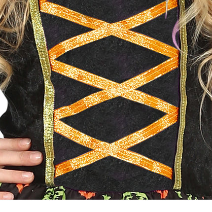 Hexe Halloween Kostüm Mädchen Kürbis