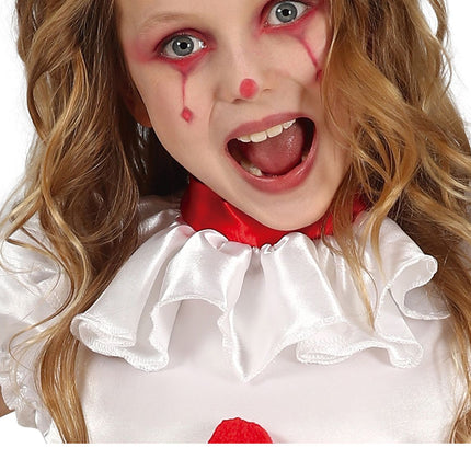 Clown Halloween Kostüm Mädchen Weiß