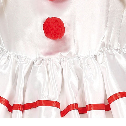 Clown Halloween Kostüm Mädchen Weiß