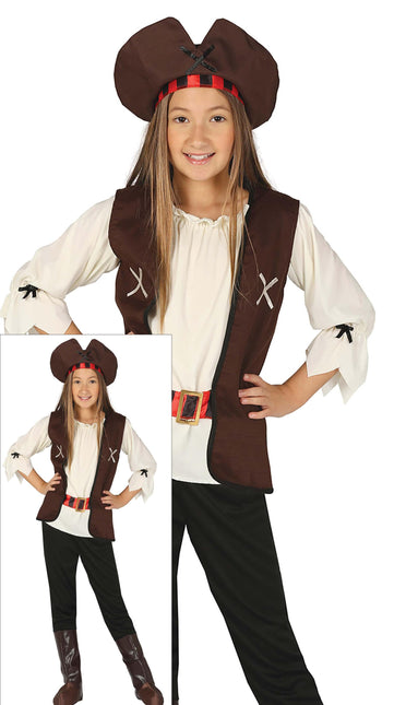 Piratenanzug Braunes Mädchen