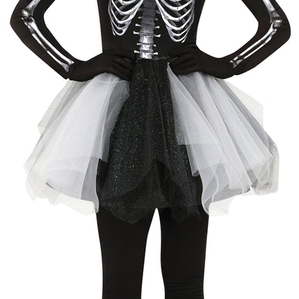 Skelett Halloween Kleid Damen Schwarz