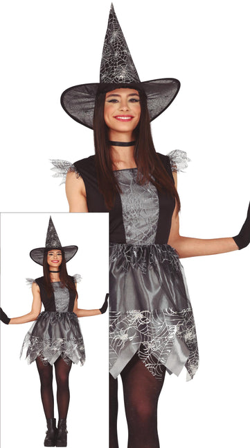 Hexe Halloween Kostüm Damen Silber