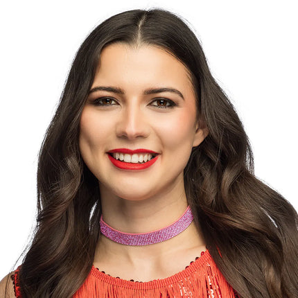 Choker „Crystal“ in Rosa