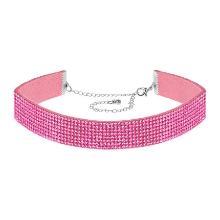 Choker „Crystal“ in Rosa