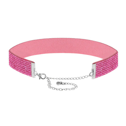 Choker „Crystal“ in Rosa