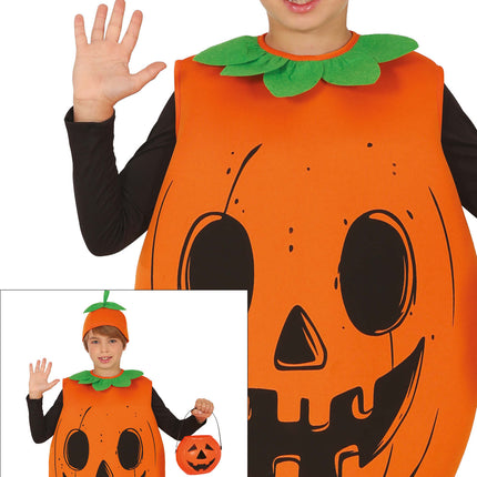 Halloween Kostüm Kind Kürbis Orange