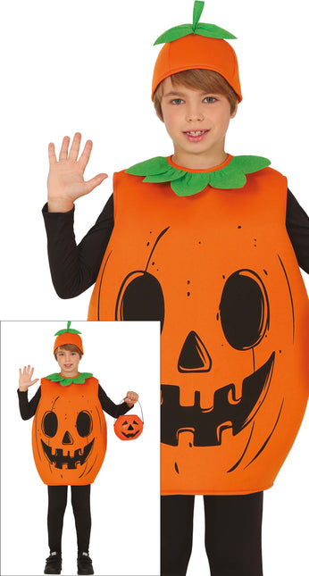 Halloween Kostüm Kind Kürbis Orange