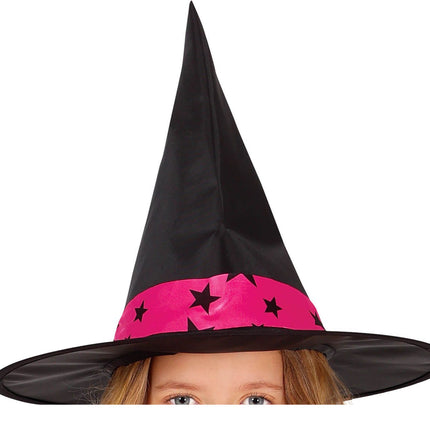 Hexe Halloween Kostüm Mädchen Stern Rosa