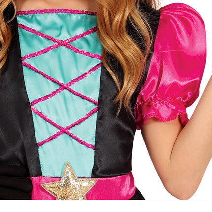 Hexe Halloween Kostüm Mädchen Stern Rosa