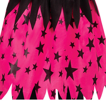 Hexe Halloween Kostüm Mädchen Stern Rosa