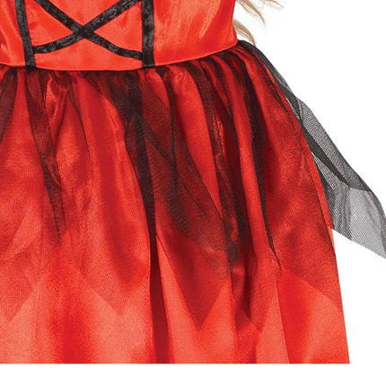 Teufel Halloween Kostüm Mädchen Rot