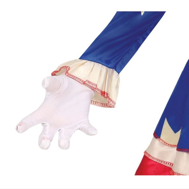 Horror Clown Halloween Kostüm Mädchen Blau Rot