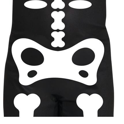 Skelett Halloween Kostüm Kind Weiß Schwarz