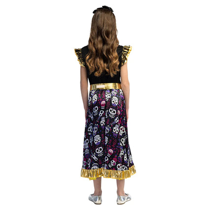 Dia De Los Muertos Kleid Girl Ruffle Sleeves