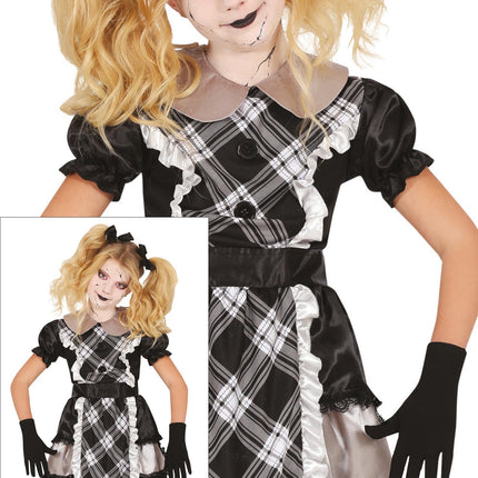 Halloween Kleid Mädchen Porzellanpuppe