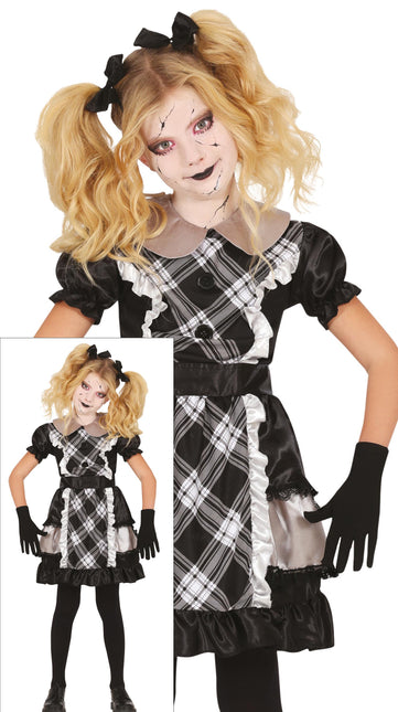 Halloween Kleid Mädchen Porzellanpuppe