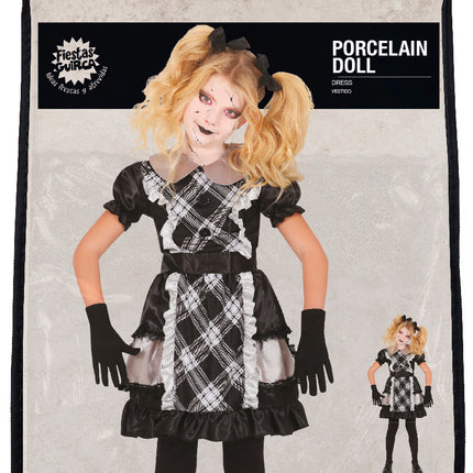 Halloween Kleid Mädchen Porzellanpuppe