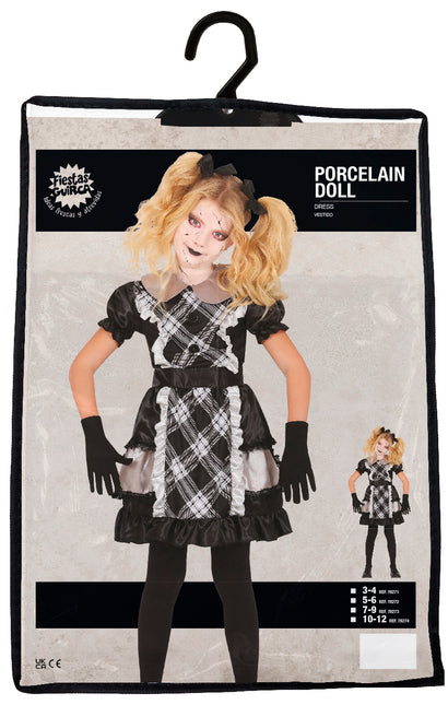 Halloween Kleid Mädchen Porzellanpuppe