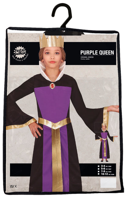 Halloween Kleid Lila Mädchen Königin