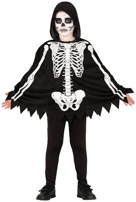 Halloween Kostüm Kind Skelett Poncho
