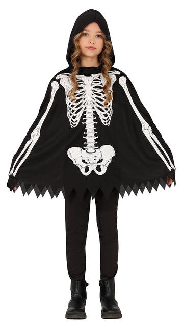 Halloween Kostüm Kind Skelett Poncho