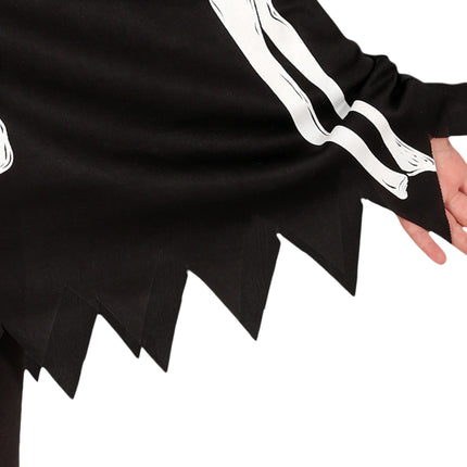 Halloween Kostüm Kind Skelett Poncho