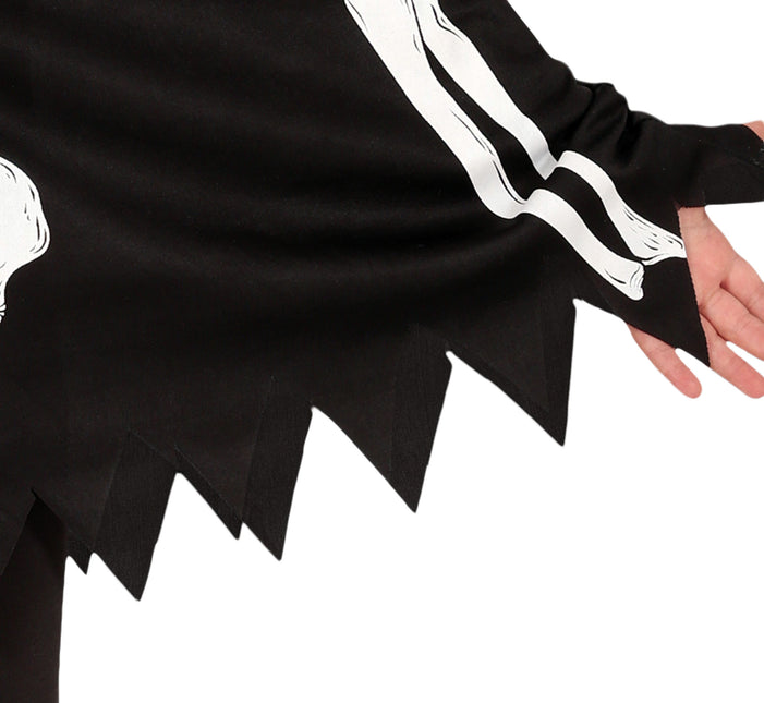 Halloween Kostüm Kind Skelett Poncho