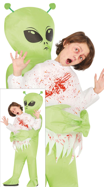 Alien Suit Green Child Carry Me
