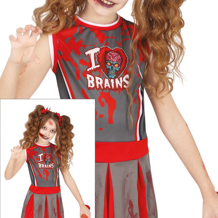 Halloween Kleid Mädchen Zombie Cheerleader