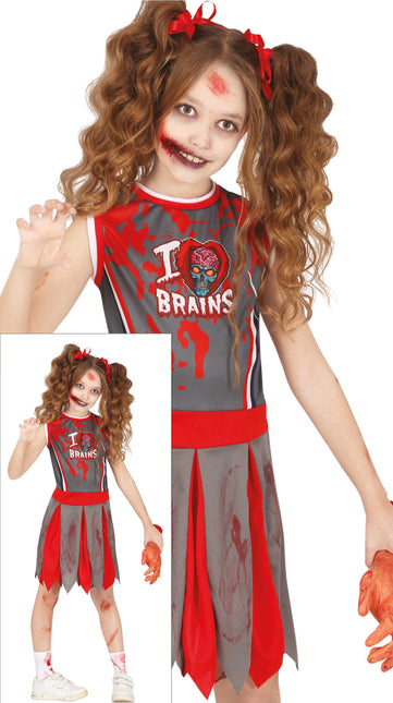 Halloween Kleid Mädchen Zombie Cheerleader