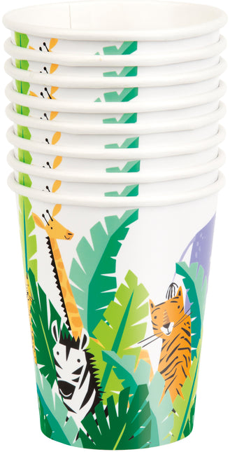 Animal Safari 9oz Pappbecher, 8ct