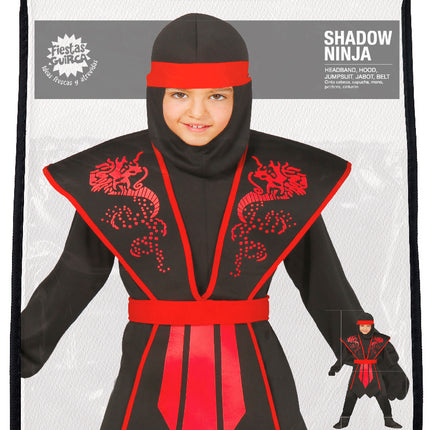 Ninja Anzug Kind Roter Schatten