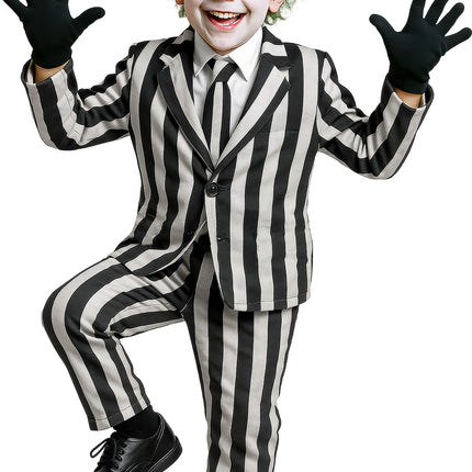 Halloween Kostuum Zwart Wit Kind 3 delig