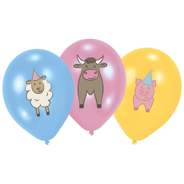 Bauernhof Ballons 28cm 6Stück