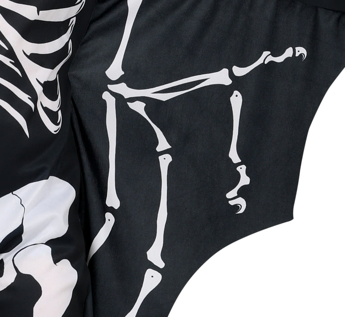 Halloween Kostüm Schwarz Weiß Kind Fledermaus Skelett