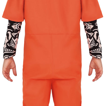 Orangefarbener Jumpsuit Junge Gefangener