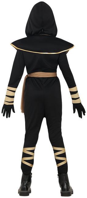 Ninja Anzug Schwarz Gold Mädchen