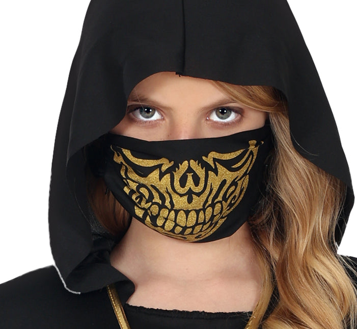 Ninja Anzug Schwarz Gold Mädchen