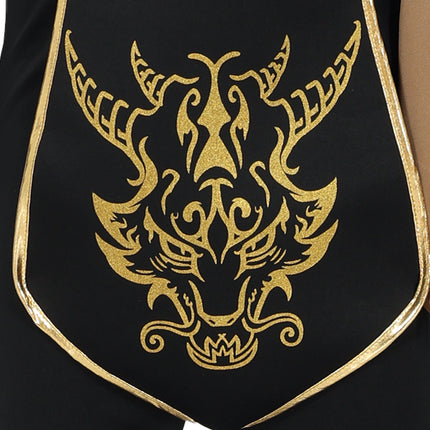 Ninja Anzug Schwarz Gold Mädchen