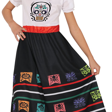 Dia De Los Muertos Kleid Mädchen Totenkopf