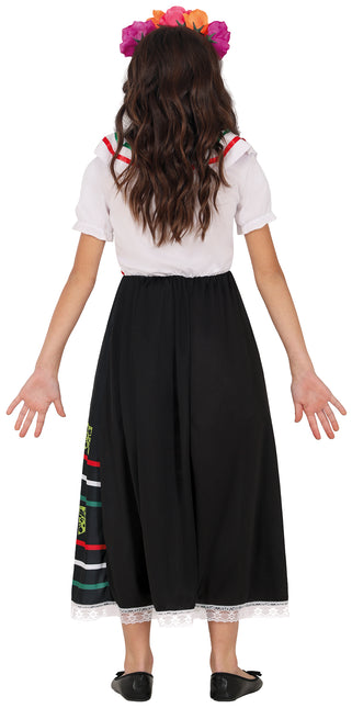 Dia De Los Muertos Kleid Mädchen Totenkopf
