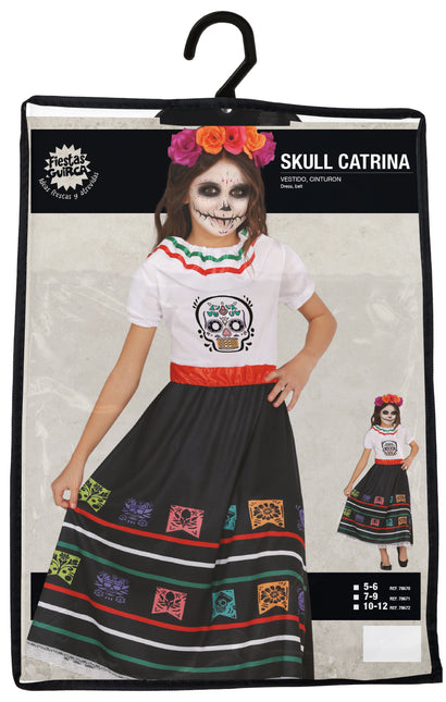 Dia De Los Muertos Kleid Mädchen Totenkopf